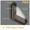 Pro glass door with triple non heated pane