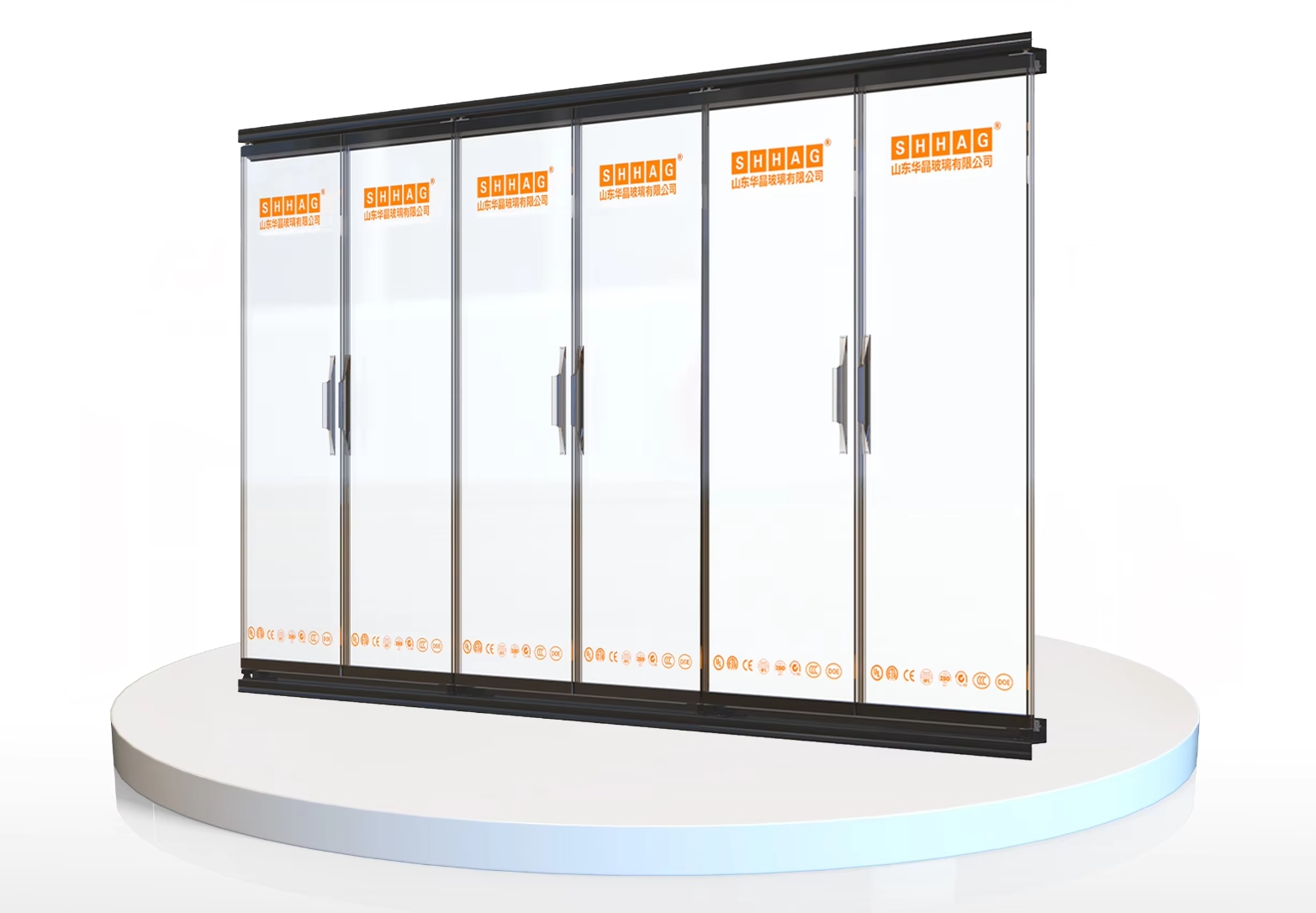 Frameless Argon-Filled Glass Door for Refrigerated Cabinets