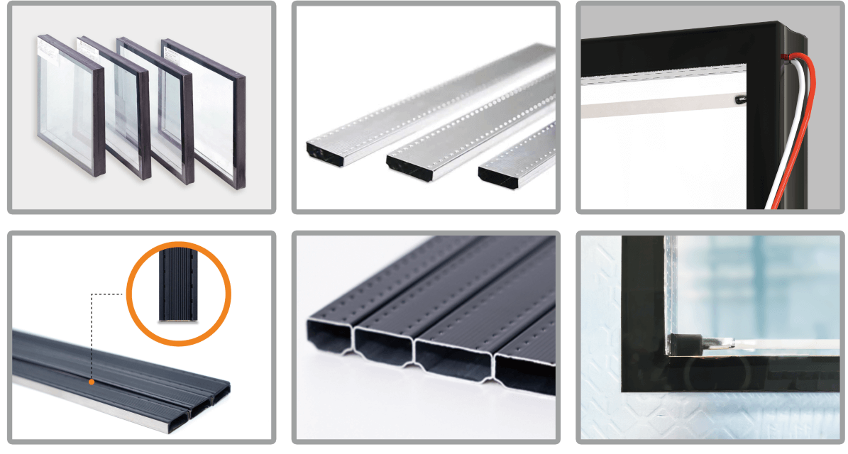 Aluminium spacer and structure of insulated glass