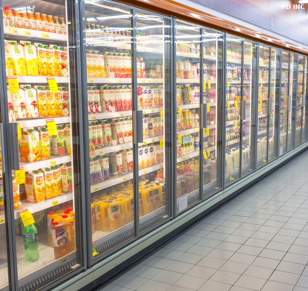 Supermarket Retrofit Glass Door for Variety Showcase