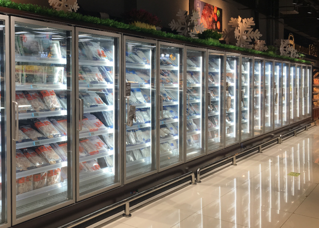  Custom Size Commercial Display Fridge Glass Door CE UL Certified