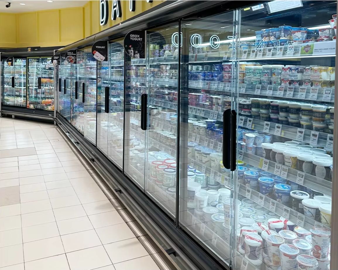 Heavy Duty Reach In Cases Cooler Glass Door 
