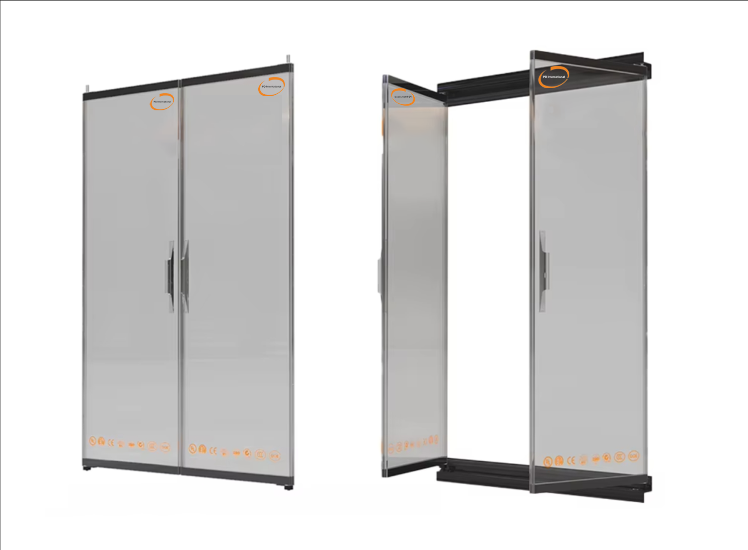 Heavy Duty Reach In Cases Cooler Glass Door 